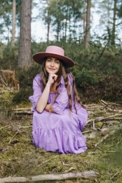 Vintage 70s Maxi Dress - Sheer Lilac - Size XS -Style Luma Sales Store DSC04928web