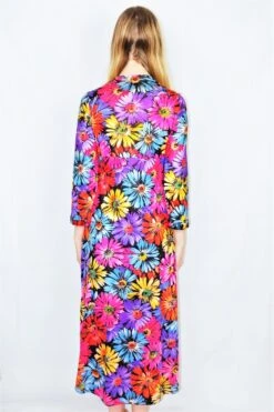 70's Vintage Dress - Colourful Daisy Tunic Maxi - Size XS/S -Style Luma Sales Store DSCF0398