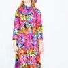 70's Vintage Dress - Colourful Daisy Tunic Maxi - Size XS/S -Style Luma Sales Store DSCF0406