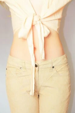 Vintage Wide Leg Corduroy Flares - Golden Tan - Size S -Style Luma Sales Store DSCF4720