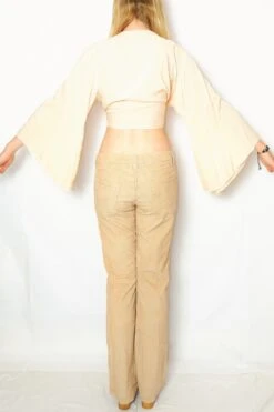 Vintage Wide Leg Corduroy Flares - Golden Tan - Size S -Style Luma Sales Store DSCF4725
