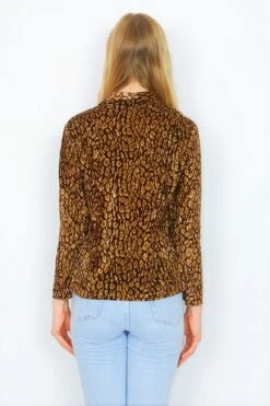 70's Vintage Velvet Shirt - Bronze Cheetah Print - Size S/M 9 70's Vintage Velvet Shirt - Bronze Cheetah Print - Size S/M -Style Luma Sales Store DSCF5669 2