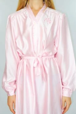 70's Vintage - Nightdress - Shimmery Baby Pink - Size L -Style Luma Sales Store DSCF6364 2