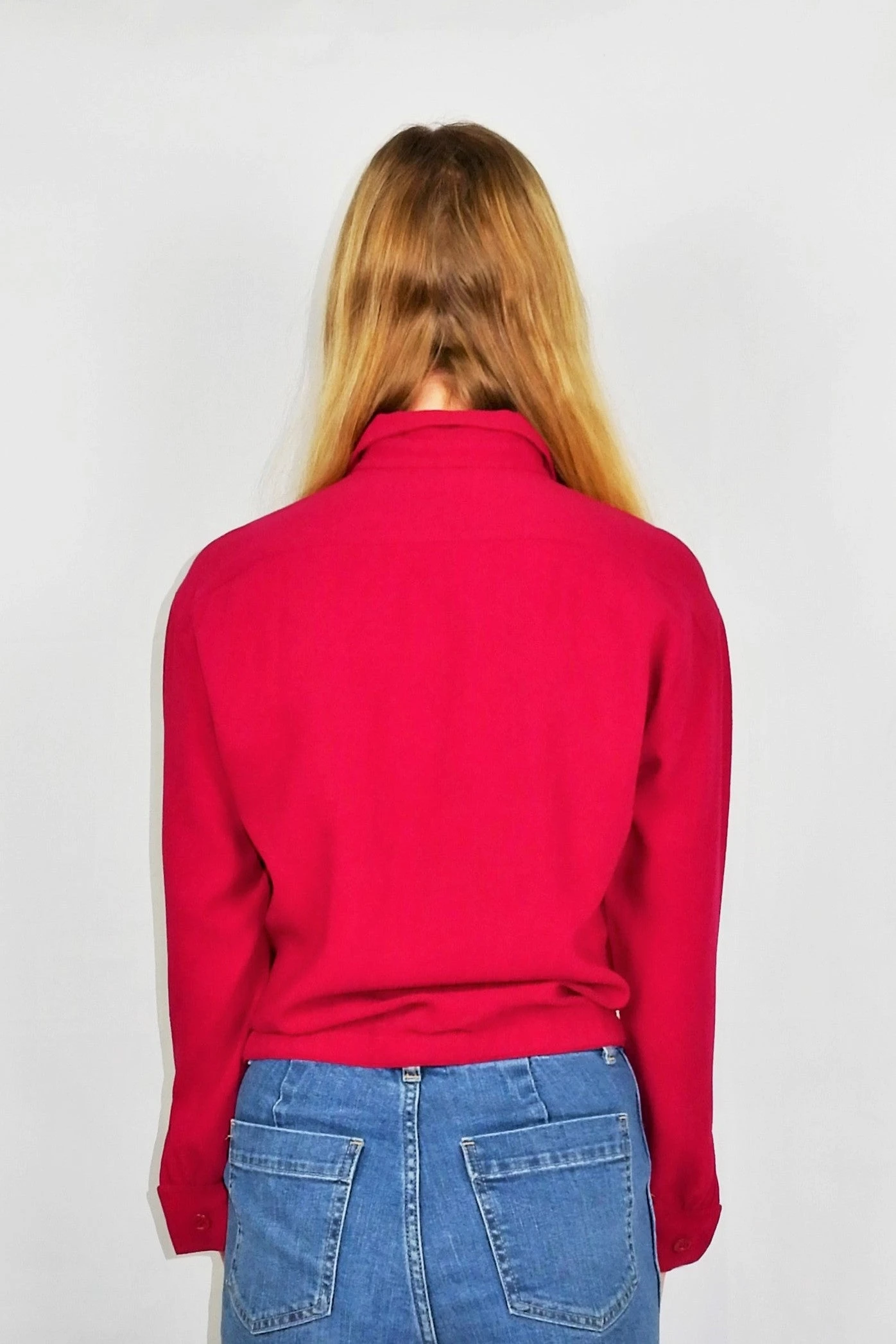 70's Vintage - Burgundy Wine Tie Shirt - Size S/M 5 70's Vintage - Burgundy Wine Tie Shirt - Size S/M - Image 3