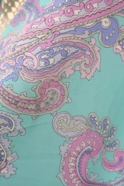 70's Vintage Maxi Dress - Aqua Blue And Lilac Paisley - Size S -Style Luma Sales Store IMG 0338 c1797fbf 024d 418c 98e2 d06491fb692e