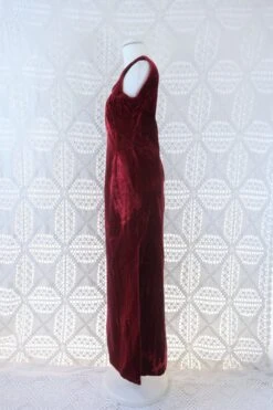 70's Vintage Dress - Ruby Dust Velvet - Size XXS -Style Luma Sales Store IMG 0367 91879856 bce8 42a3 b98a 0d2d9ef5b37f