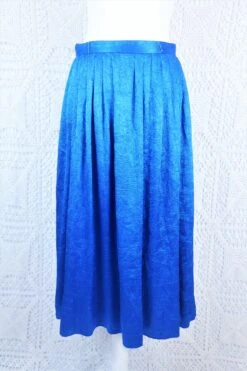 Vintage 70’s Skirt - Shimmering Cerulean Blue Midi - Size XS/S -Style Luma Sales Store IMG 0983 d769deb8 3e36 4c58 bc5f 23488ff0c3ab