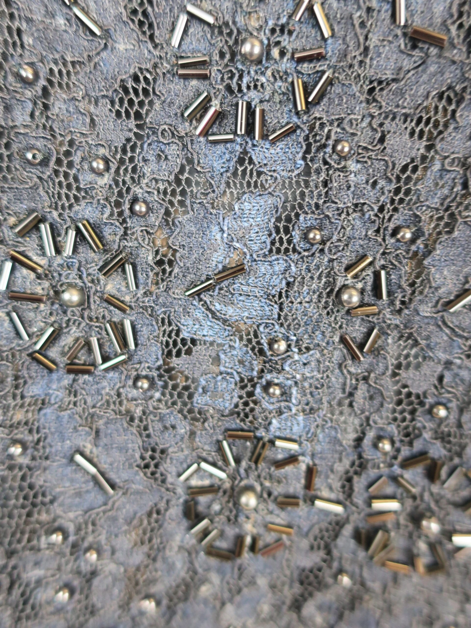 70's Vintage - Lace & Embellished Bolero - Black - Size S/M 5 70's Vintage - Lace & Embellished Bolero - Black - Size S/M - Image 3