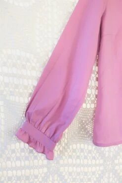 70's Vintage - Thulian Pink Ruffle Blouse - Free Size M -Style Luma Sales Store IMG 4154 4866b233 e0a3 49f3 aed0 4c402219e043