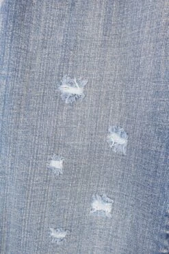 Vintage Straight Leg Jeans - Creased Blue With An Exaggerated Waist - Size M/L -Style Luma Sales Store IMG 4183 8319a462 a806 45eb 8ff2 7387a8f6cb73