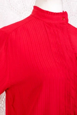 Vintage Shirt - Bright Red Embroidered - Size M -Style Luma Sales Store IMG 4241 bd8dafff 033d 4a53 a941 c128e548540c