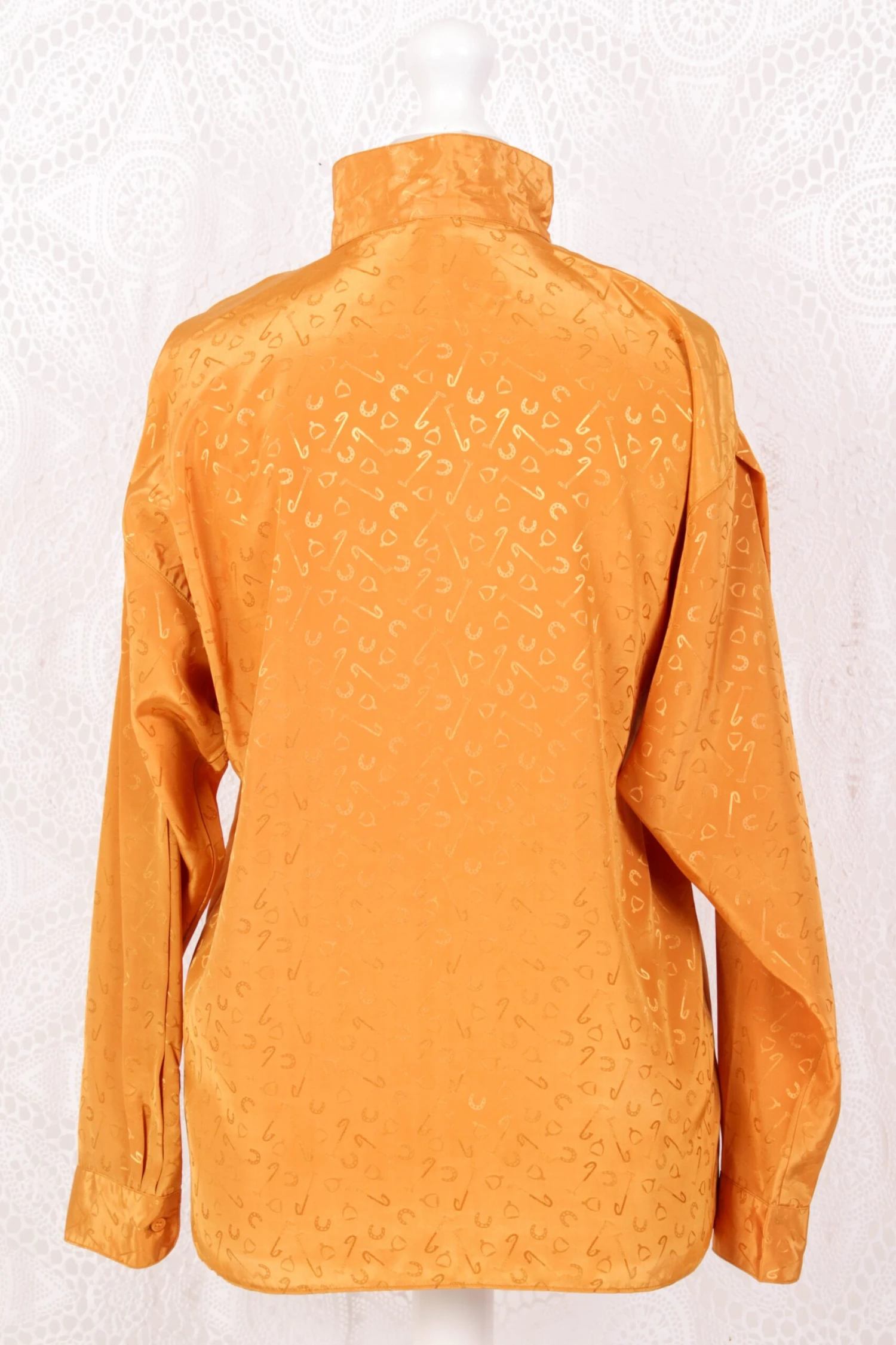 Vintage Shirt - Brilliant Mustard Graphic Jacquard - Size M/L 5 Vintage Shirt - Brilliant Mustard Graphic Jacquard - Size M/L - Image 3