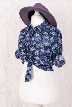Vintage Shirt - Bright Midnight Floral - Size L/XL