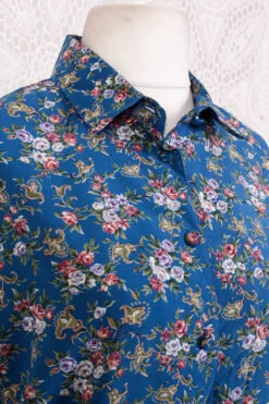 Vintage Bomber Shirt - Cerulean & Muted Floral - Free Size 8 Vintage Bomber Shirt - Cerulean & Muted Floral - Free Size -Style Luma Sales Store IMG 4654 d8c25178 3c6c 4201 9586 9148340cc1bc