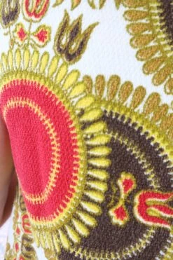 Vintage Mini Dress/Top - Bright Red & Yellow Mandala Sunflower - Size S -Style Luma Sales Store IMG 4836 9b493d33 950b 494c 8c7b dd598a953c99