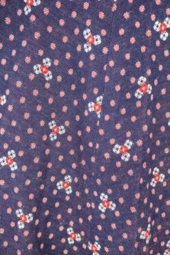 70's Vintage - Knitted Mini Skirt - Blue & Red Polka Dots - XXS -Style Luma Sales Store IMG 4941 698ee813 6056 4751 998e 8cf758a299bb