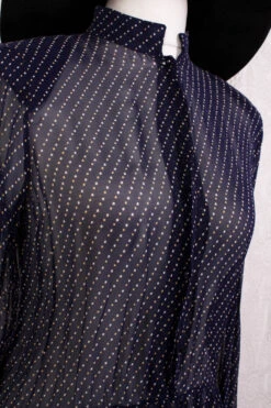 Vintage Dress - Sheer Navy & Sunny Yellow - Size XS/S -Style Luma Sales Store IMG 4954 4331ac0b 784a 434f b049 b38309621ab4