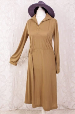 Vintage Dress - Tan Sand - Size S