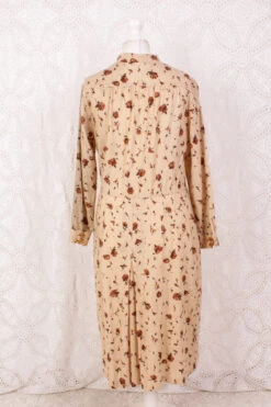 Vintage Dress - Muted Yellow Floral - Size S/M -Style Luma Sales Store IMG 5063 55b891b9 9bed 4028 a61e 5e210e83ab2c