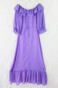 Vintage 70s Maxi Dress - Sheer Lilac - Size XS -Style Luma Sales Store IMG 5657 e4c05523 69b9 42b4 a063 bb7843699f5b