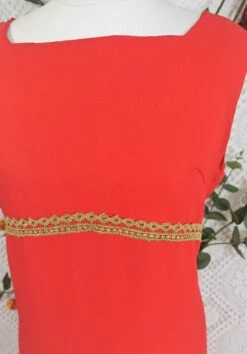 SALE Vintage Embroidered Maxi Dress - Scarlet & Gold - S -Style Luma Sales Store IMG 6945