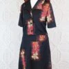 Vintage Mini Dress - Pitch Black With Pink Floral - Size XS/S -Style Luma Sales Store IMG 8617 2