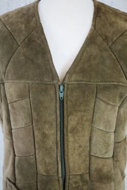 70's Vintage Waistcoat - Ginger Suede With Faux Fur Lining - Size S/M -Style Luma Sales Store IMG 8875 2