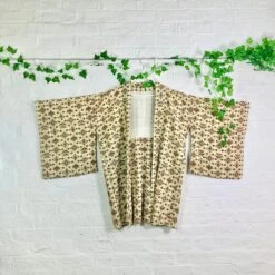Vintage Geometric Kimono - Sand And Hazel - One Size