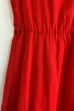 Vintage Midi Dress - Poppy Red Sleeveless Broderie Anglaise - Size XS -Style Luma Sales Store image 38e6e824 f3ab 44e5 9264 811bbed6fb9f