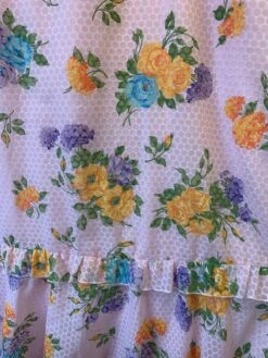 70's Vintage - Powder Pink Floral Frill Halter-neck Maxi - Size XS -Style Luma Sales Store image 587fc29c 4da4 41fe a41e a72347c65c4e