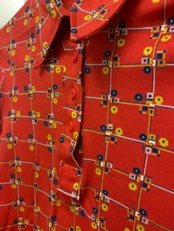 Vintage 70's - Candy Red & Sunshine Ditsy Retro Floral - Size S -Style Luma Sales Store image 5e989d9a 6a2c 4e8c 8d76 e35802861c16