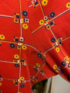 Vintage 70's - Candy Red & Sunshine Ditsy Retro Floral - Size S -Style Luma Sales Store image 72db6569 f2d5 4698 b3d5 086394184381