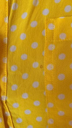 70's Vintage Silk Shirt - Sunshine Yellow Polka Dot - Size M/L -Style Luma Sales Store image 8f2af5d7 d351 43d6 aa59 83938875abf9