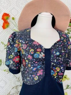 Vintage 70s Navy Sparkly Floral Top Maxi Dress - Size - S/M -Style Luma Sales Store image 943c01ac e8c1 44c9 93f8 0750420df8ba