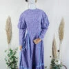 Vintage Midi Dress - Lavender And Rose Cottage Puff - Size S/M -Style Luma Sales Store vintage bohemian retro bohochic 1970s hippie preloved boho clothing all about audrey 138