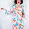 Vintage Wrap Dress - Bright Tropical Floral - Size S -Style Luma Sales Store vintage retro bohemian hippiechic dress midi maxi 70s groovy floral all about audrey 59